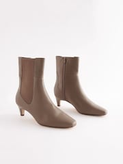 Mink Brown Regular/Wide Fit Chisel Toe Chelsea Ankle Boots - Image 3 of 7