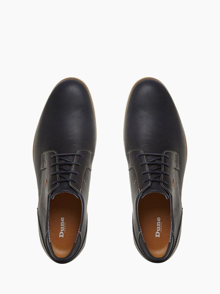 Dune London Blue Bamfield Perforated Derby Shoes - Image 5 of 5 Dune London Blue Bamfield Perforated Derby Shoes - Image 5 of 5