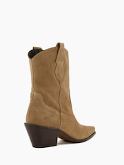 Dune London Brown Pardner Pull On Western Boots - Image 5 of 6