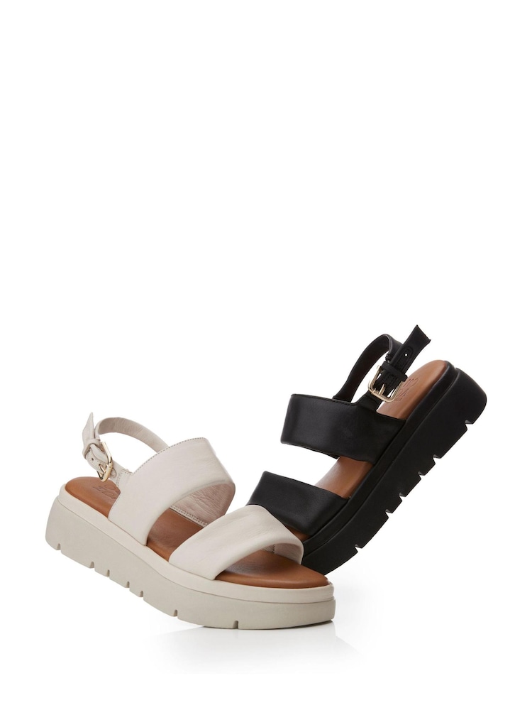 Moda in Pelle Netty Two Part Platform Leather Sandal - Image 5 of 5
