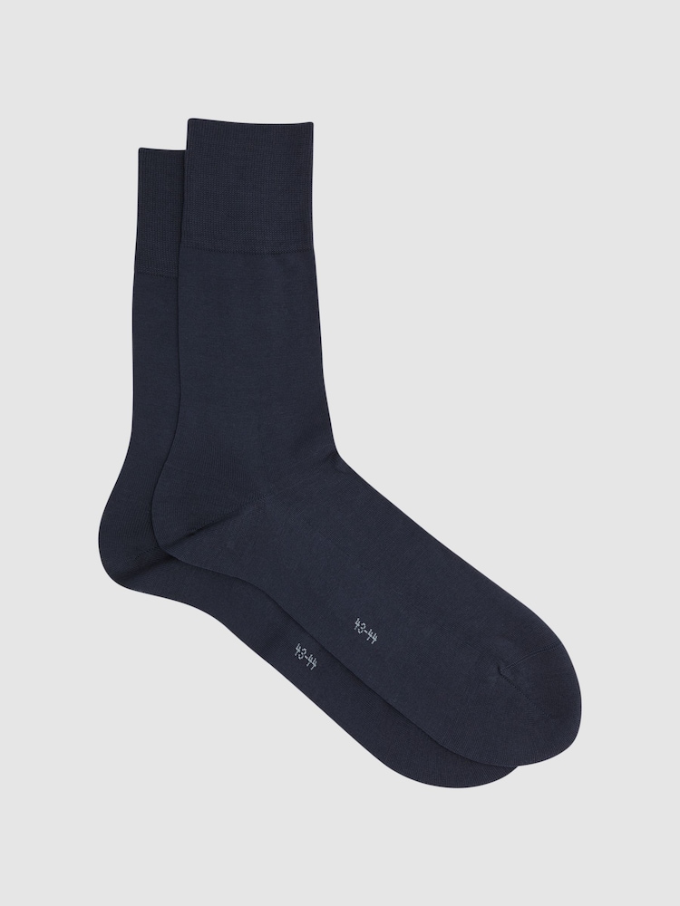 Falke Dark Blue Falke Crew Socks - Image 1 of 3