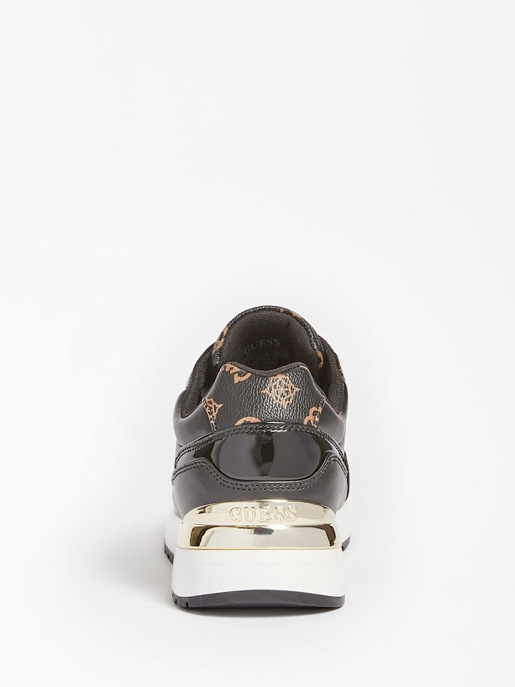Guess Moxea Peony 4G Logo Black Trainers - Image 3 of 3