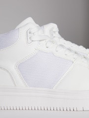 Threadbare White Sport Panel High Top Trainers - Image 4 of 4