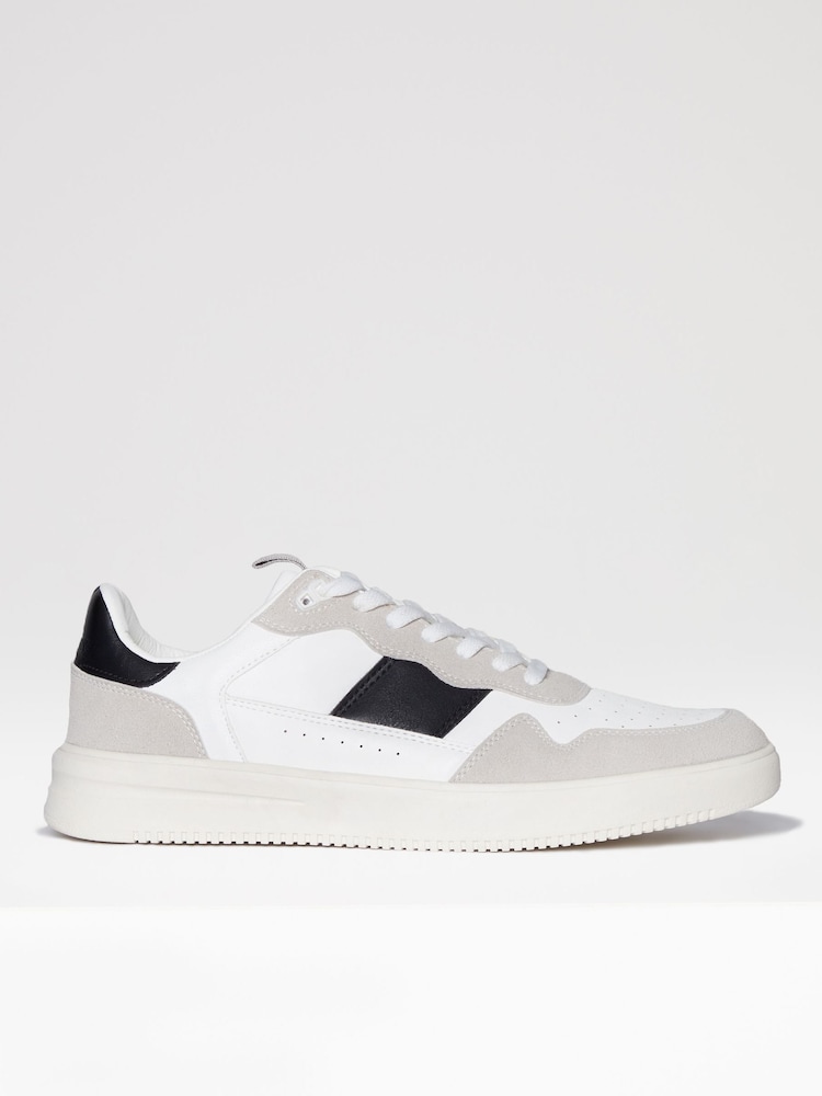 Threadbare White Retro Panelled Trainers - Image 1 of 1