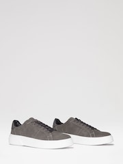 Threadbare Grey Raised Sole Court Trainers - Image 2 of 4