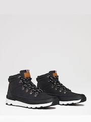 Threadbare Black Contrast Sole Hiker Boots - Image 2 of 4