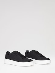 Threadbare Black Raised Sole Court Trainers - Image 2 of 4
