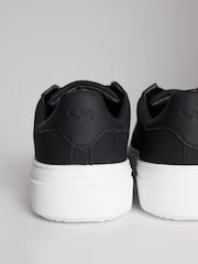 Threadbare Black Raised Sole Court Trainers - Image 4 of 4