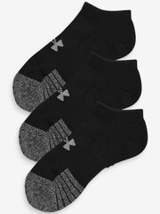 Under Armour Youth HeatGear Black No Show Socks Three Pack - Image 1 of 1