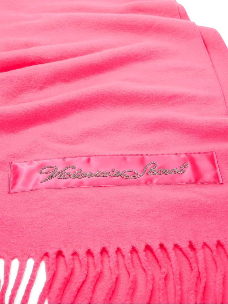 Victoria's Secret Bombshell Pink Cosy Blanket Scarf - Image 2 of 2 Victoria's Secret Bombshell Pink Cosy Blanket Scarf - Image 2 of 2