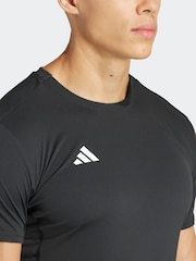 adidas Black Adizero Essentials Running T-Shirt - Image 4 of 5