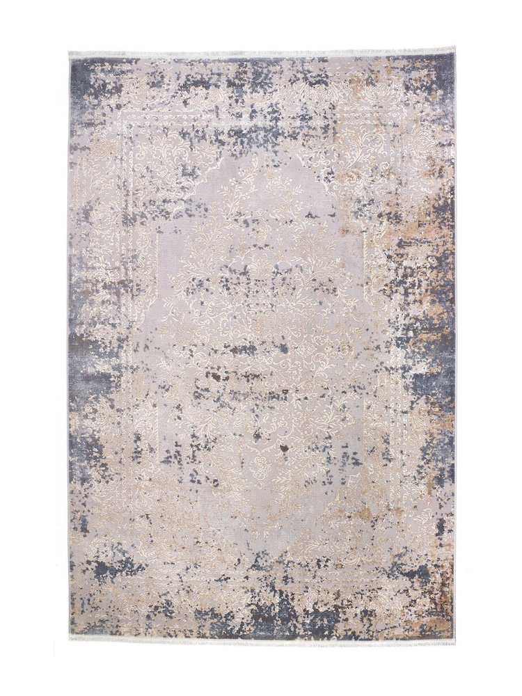 Origins Grey Vintage Medallion Hand Loom Rug - Image 4 of 4