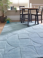 Origins Blue Penny Carved Rug - Image 1 of 1