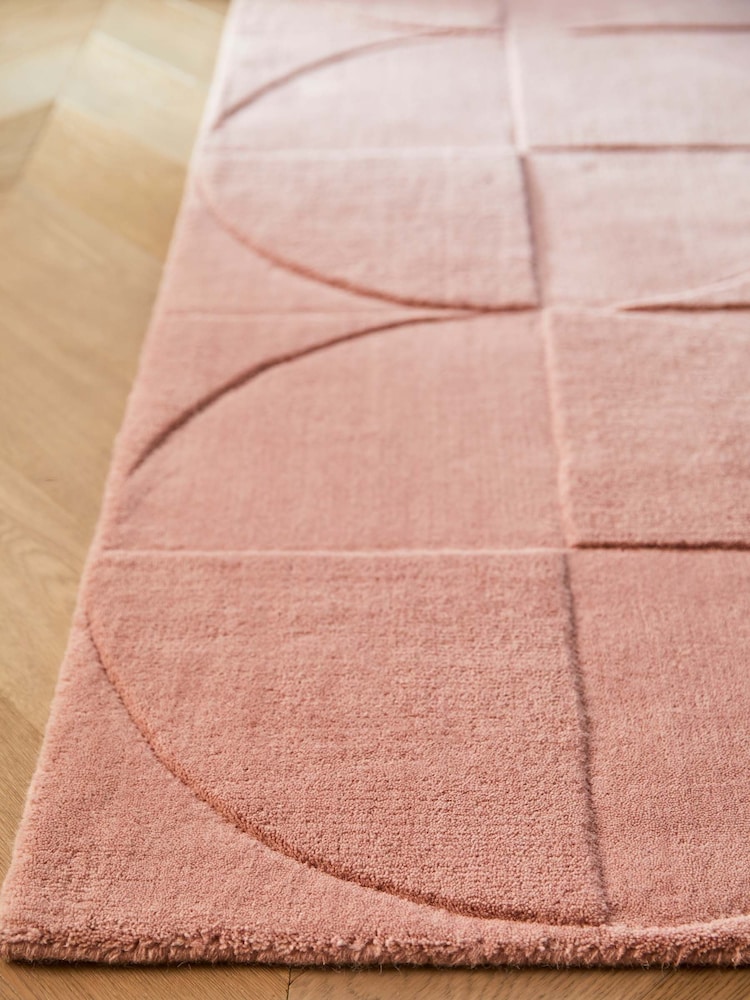Origins Pink Penny Carved Rug - Image 2 of 3