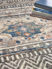 Origins Grey Mandala Stripe Rug - Image 2 of 4