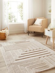 Origins Grey Maze Rug - Image 1 of 8