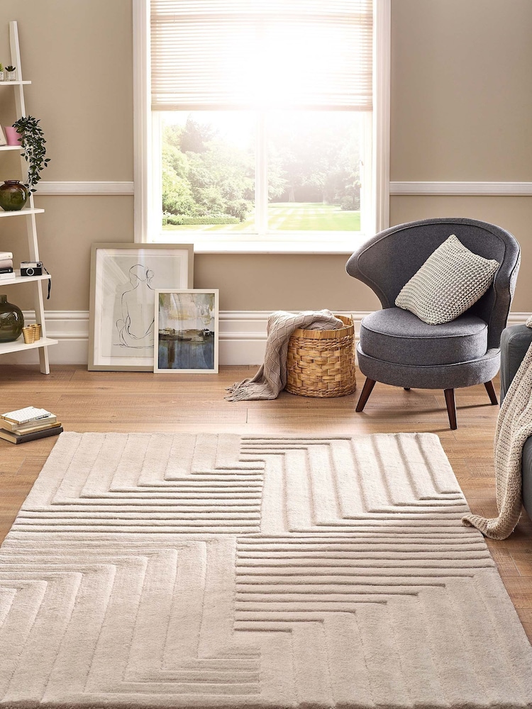 Origins Grey Maze Rug - Image 2 of 8