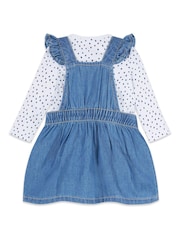 M&Co Blue Cat Pocket Pinny And Top Set - Image 2 of 3