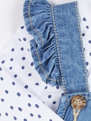 M&Co Blue Cat Pocket Pinny And Top Set - Image 3 of 3