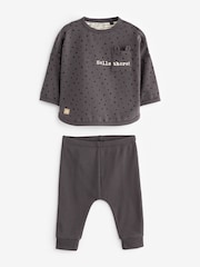 Monochrome Bunny 6 Piece Baby T-Shirts and Leggings Set - Image 2 of 6