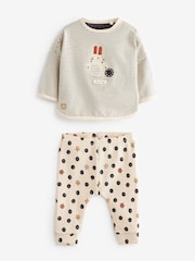 Monochrome Bunny 6 Piece Baby T-Shirts and Leggings Set - Image 4 of 6