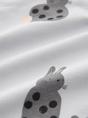 Monochrome Bunny 6 Piece Baby T-Shirts and Leggings Set - Image 6 of 6