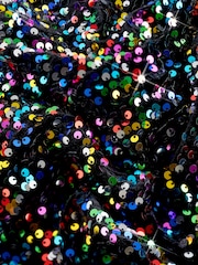 Rainbow Sequin One Shoulder Midi Dress - Image 3 of 6