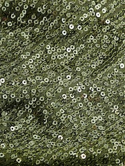 Green Sequin Wide Leg Trousers - Image 6 of 6