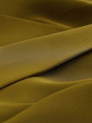Olive Green Tailored Crepe Double Breasted Blazer - Image 6 of 6