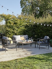 Black Sorrento 4 Piece Garden Lounge Set - Image 1 of 5
