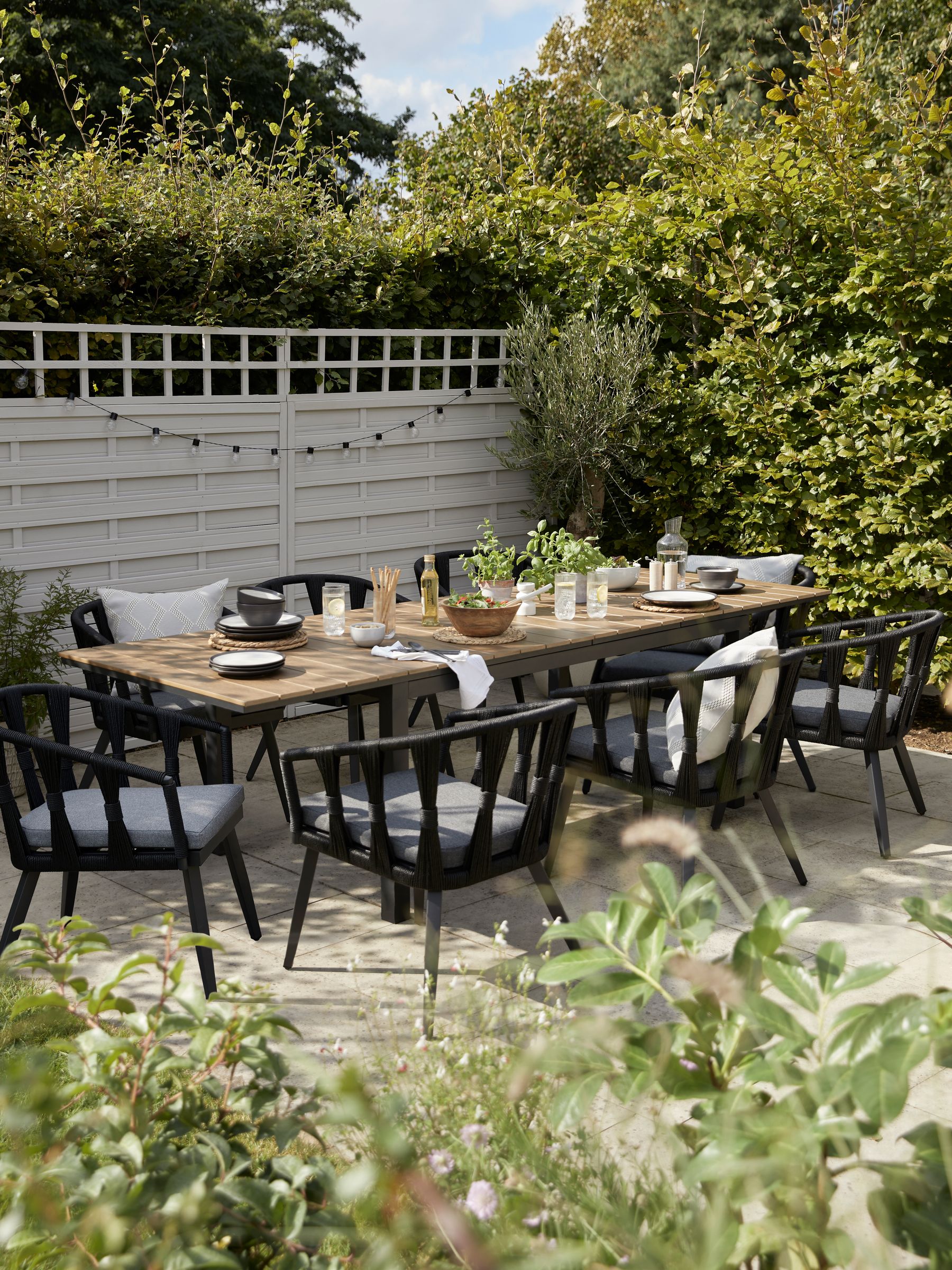 Black outdoor dining sets discount