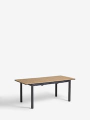 Black Sorrento Garden 6 To 8 Seater Extending Dining Table and Chairs Set - Image 7 of 9