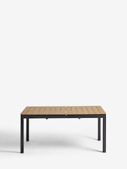 Black Sorrento Garden 6 To 8 Seater Extending Dining Table and Chairs Set - Image 8 of 9