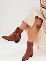 Rostbraun - Forever Comfort® Western-Stiefel mit O-Ring-Detail - Bild 1 von 7