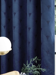 Swoon Navy Charleston Eyelet Curtains - Image 4 of 5