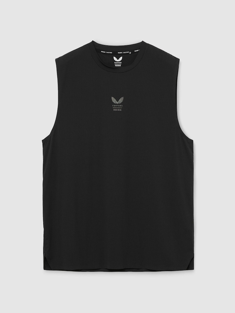 Reiss Castore Black/Iridescent Cas Performance Vest Reiss | Castore Performance Vest - Image 2 of 10 Reiss Castore Black/Iridescent Cas Performance Vest Reiss | Castore Performance Vest - Image 2 of 10