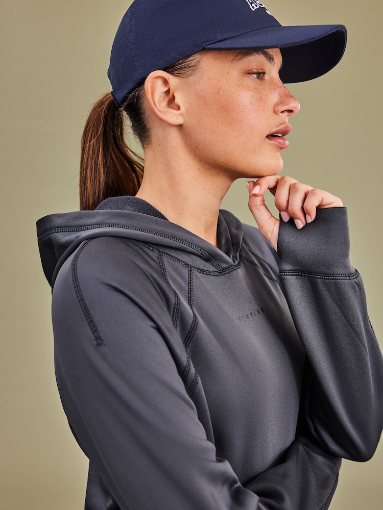 Gris d'ardoise - Sweat à capuche doublé de polaire Next Elements Outdoor - Image 4 of 7