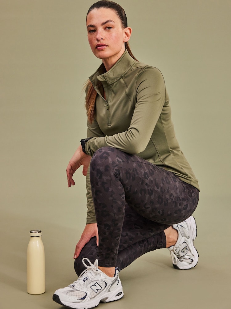 Animal Print Elements Outdoor Fleece Lined Warm Handle Leggings - Image 1 of 6