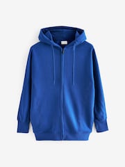 Cobalt Blue Next Active Sports Longline Zip Through Hoodie - Image 6 of 7