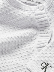 Подарочный набор для малышей из серого фактурного джемпера и шортов Calvin Klein Jeans - Image 3 of 3