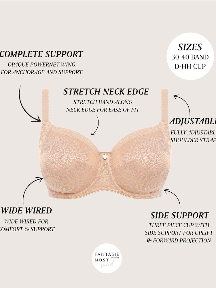 Fantasie Natural Envisage Underwire Full Cup Side Support Bra - Image 5 of 5 Fantasie Natural Envisage Underwire Full Cup Side Support Bra - Image 5 of 5