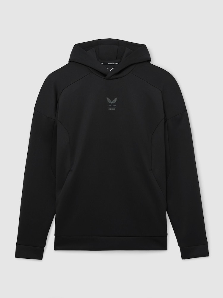 Reiss Black Flex Hoodie Reiss | Castore Technical Flex Hoodie - Image 2 of 7 Reiss Black Flex Hoodie Reiss | Castore Technical Flex Hoodie - Image 2 of 7