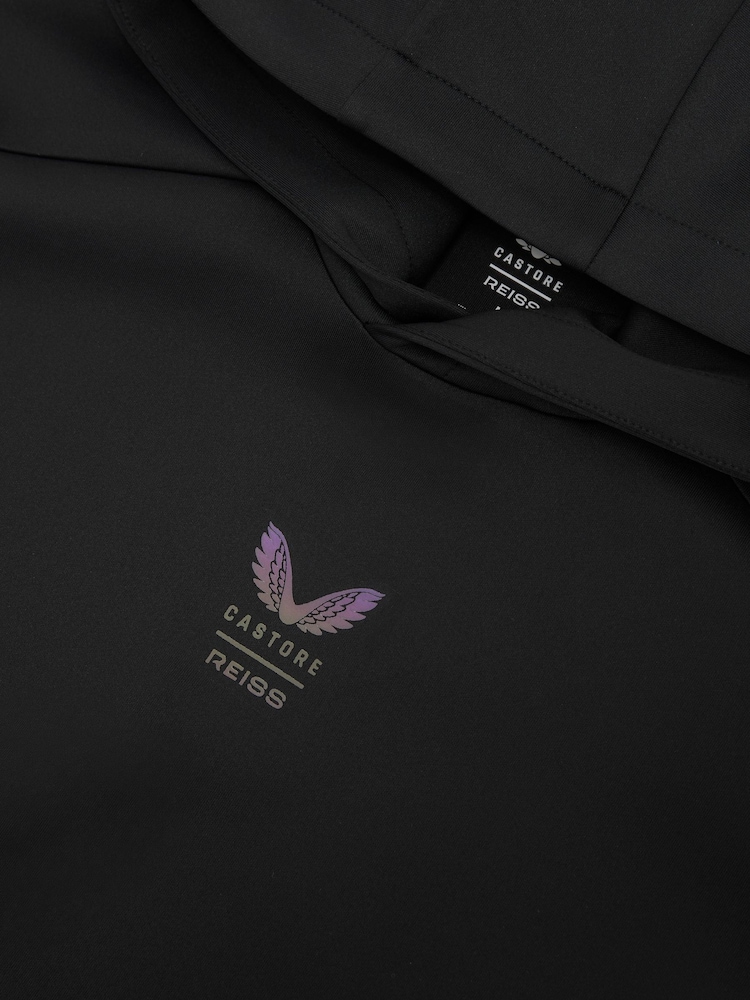 Reiss Black Flex Hoodie Reiss | Castore Technical Flex Hoodie - Image 7 of 7 Reiss Black Flex Hoodie Reiss | Castore Technical Flex Hoodie - Image 7 of 7