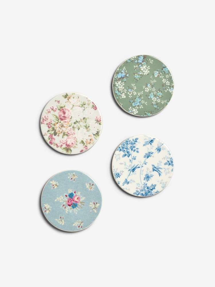 Shabby Chic by Rachel Ashwell® Set of 4 Multi Floral Fine China Coasters - Image 3 of 3 Shabby Chic by Rachel Ashwell® Set of 4 Multi Floral Fine China Coasters - Image 3 of 3