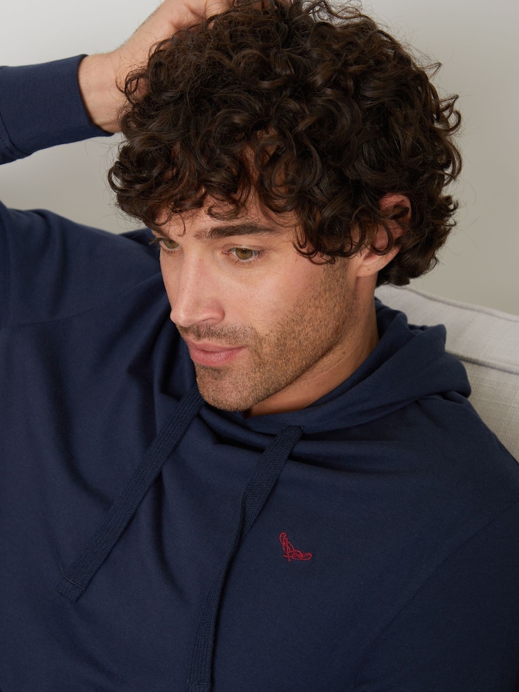 Threadbare Navy/Red Hoodie and Check Pant Pyjama Set - Image 4 of 4