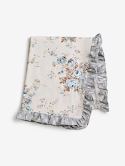Shabby Chic by Rachel Ashwell® Blue Floral 100% Cotton Ruffle Trim Table Cloth - Image 3 of 3