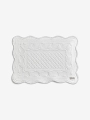 Shabby Chic by Rachel Ashwell® Set of 2 White Quilted 100% Cotton Placemats - Image 4 of 5