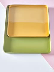 Novogratz Set of 2 Green/Yellow Trays - Image 3 of 5