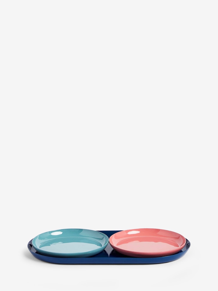 Novogratz Set of 3 Blue/Pink Trays - Image 3 of 3