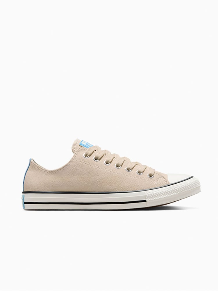 Converse Ivory Chuck Taylor All Star Suede Ox Low Trainers - Image 1 of 10